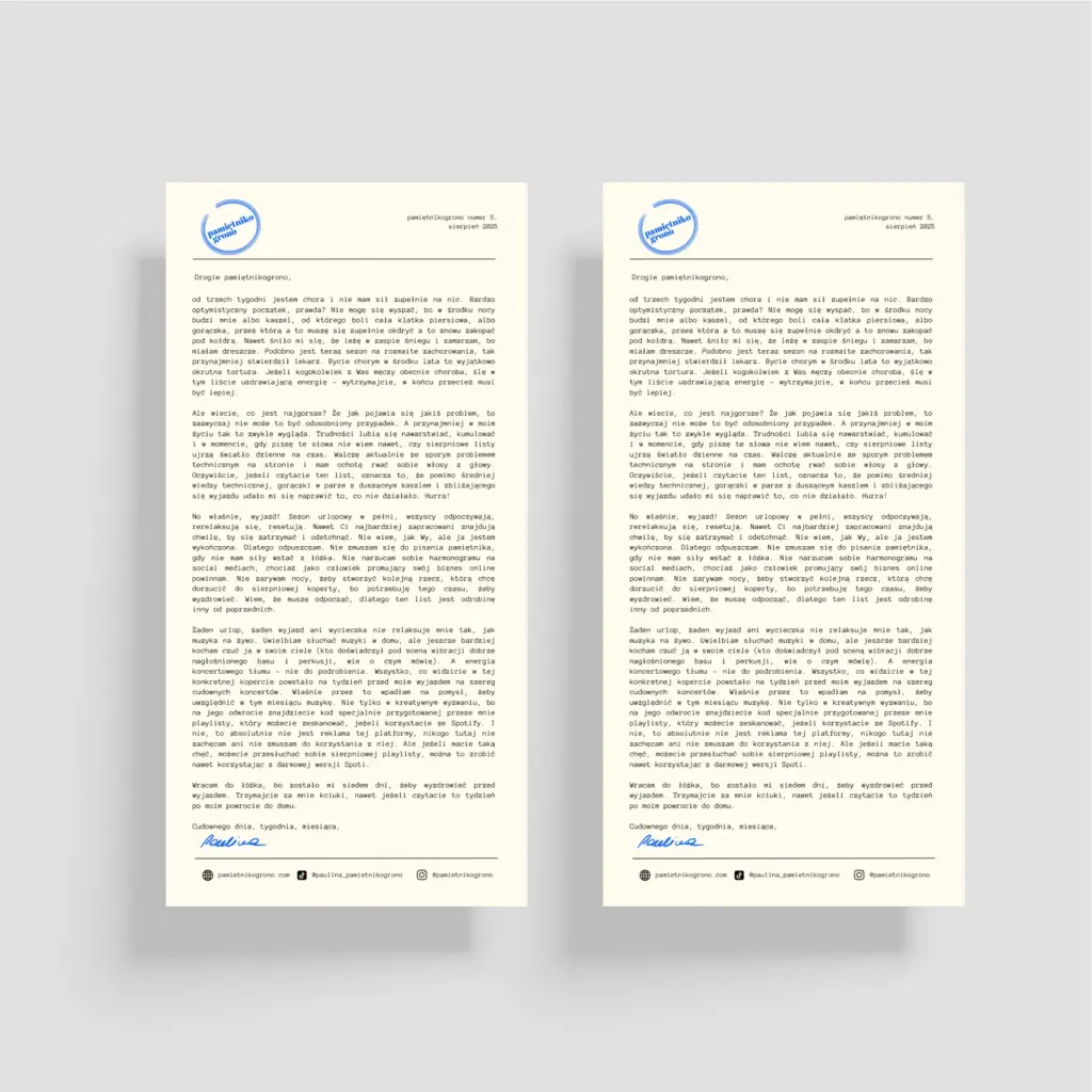 Pamiętnikogrono, subskrypcja