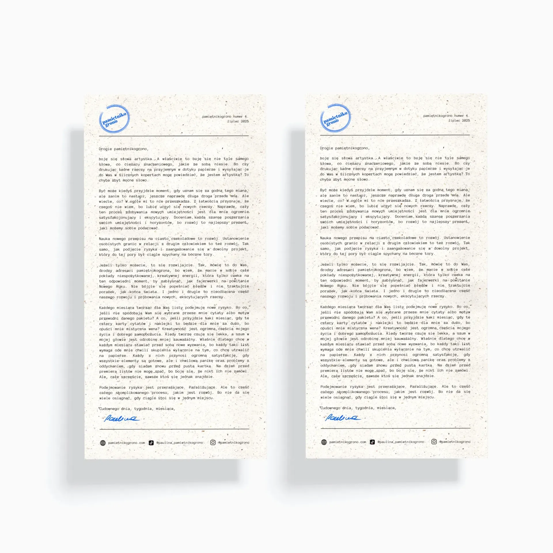 Pamiętnikogrono, subskrypcja